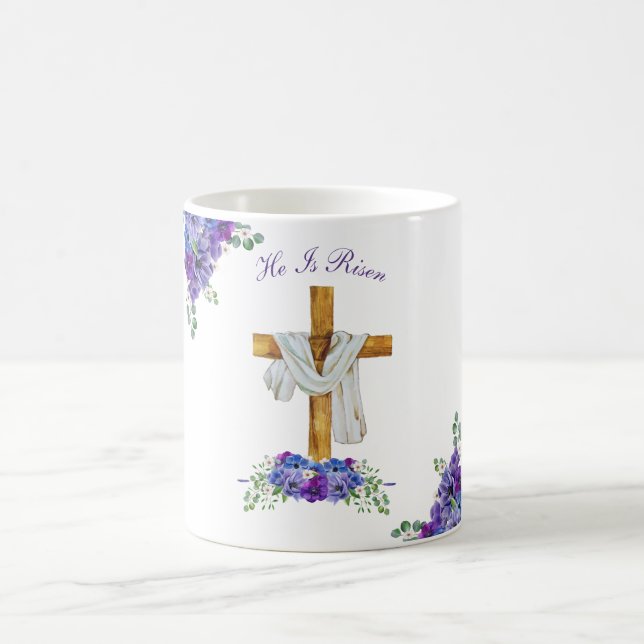Caneca De Café Ele É Risen Christian Páscoa Personalizado (Centro)