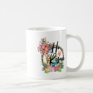 Caneca De Café Ele É Risen Jesus Felz pascoa Cristã Criança