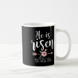 Caneca De Café Ele É Risen Páscoa De Seta Floral Mulheres Cristãs