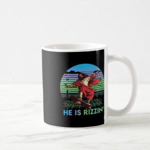 Caneca De Café Ele É Rizzin Engraçado Dia Da Páscoa Jesus Andando