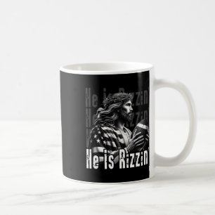 Caneca De Café Ele É Rizzin Jesus Jogando Futebol Engraçado Espor