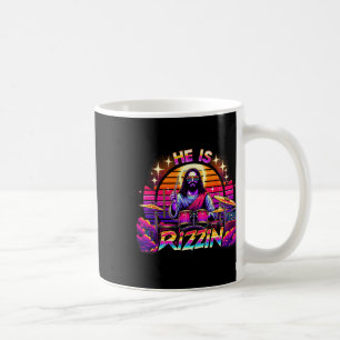 Caneca De Café Ele É Rizzy Dia Felz pascoa Engraçado Cristão E