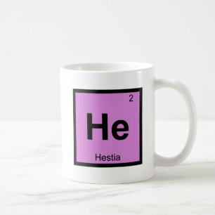 Caneca De Café Ele - Hestia Deusa Química Mesa Periódica
