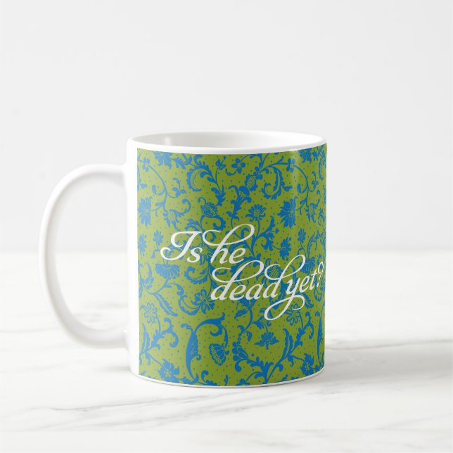 Caneca De Café Ele já morreu toile azul (Esquerda)