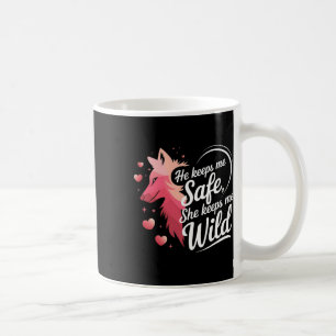 Caneca De Café Ele Me Mantém Seguro Ela Me Mantém Amante de Arte
