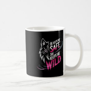 Caneca De Café Ele Me Mantém Seguro Ela Me Mantém Amante de Arte