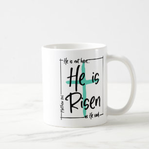 Caneca De Café Ele Não Está Aqui, Ele Está Riscado Jesus Cruz Cri