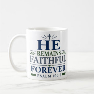 Caneca De Café Ele Permanece Fiel Para Sempre Versículo Bíblico C