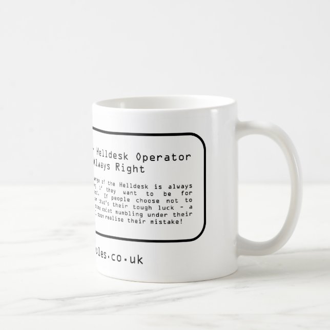 Caneca De Café ELE regras do serviço de informações (Direita)