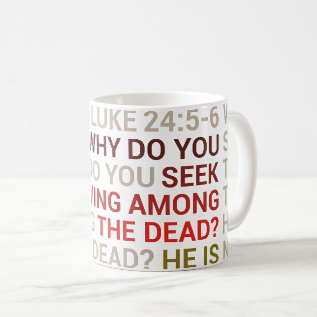 Caneca De Café Ele Ressuscitou (Frente Esquerda)