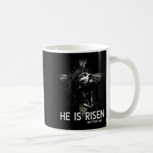 Caneca De Café Ele Ressuscitou Cruz Cristã Versículo Bíblico Jesu