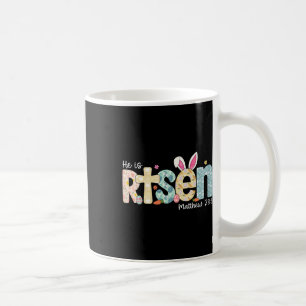 Caneca De Café Ele Ressuscitou Jesus Cristão Feliz Dia de Páscoa