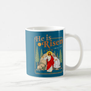 Caneca De Café Ele ressuscitou Jesus cristão feliz páscoa mulhere