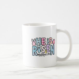 Caneca De Café Ele Ressuscitou Jesus Cristão Feliz Páscoa Mulhere