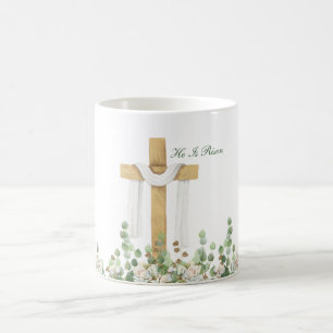 Caneca De Café Ele Ressuscitou Páscoa Cristã Personalizada