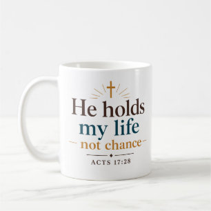 Caneca De Café Ele Segura Minha Vida Não Chance Citação da Escrit