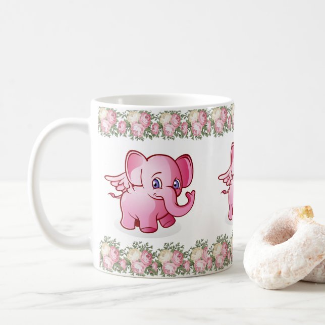 Caneca De Café Elefant Mugs (Com Donut)