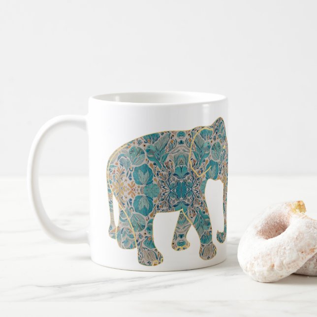 Caneca De Café Elefante (Com Donut)
