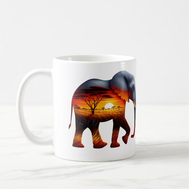 Caneca de Café Elefante Africano (Esquerda)