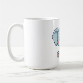 Caneca De Café Elefante Bebê Adorável Kawaii Chibi