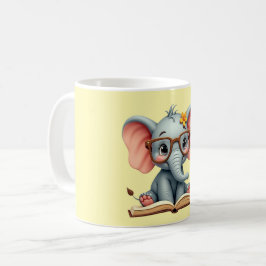 Caneca De Café Elefante Bebê Sábio