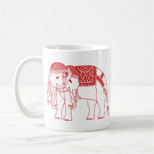 Caneca De Café Elefante Branco Tailandês Erawan