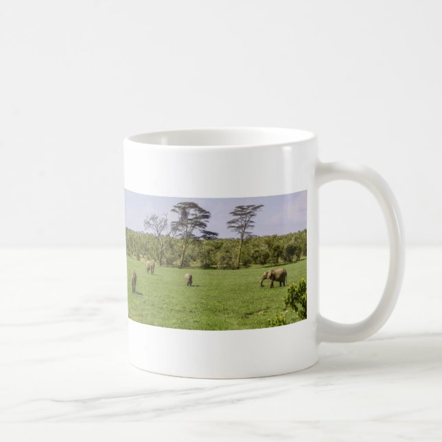 Caneca De Café Elefante Cênico Panorama (Direita)