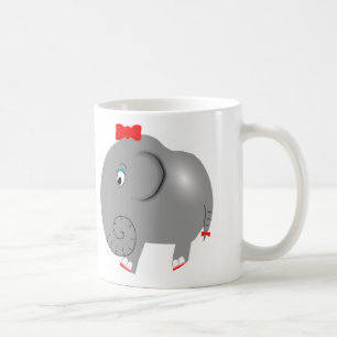 Caneca De Café Elefante com Arco Vermelho