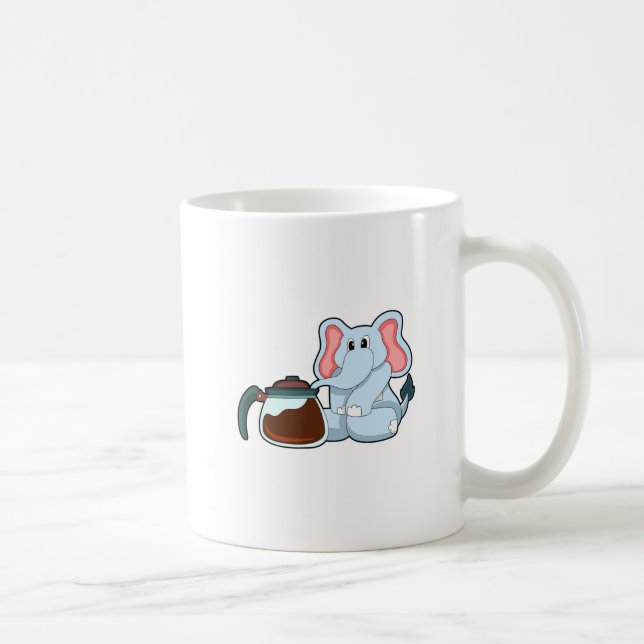 Caneca De Café Elefante com pote de café (Direita)