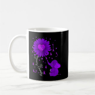 Caneca De Café Elefante Da Flor Da Frota Roxa Alzheimer Awar