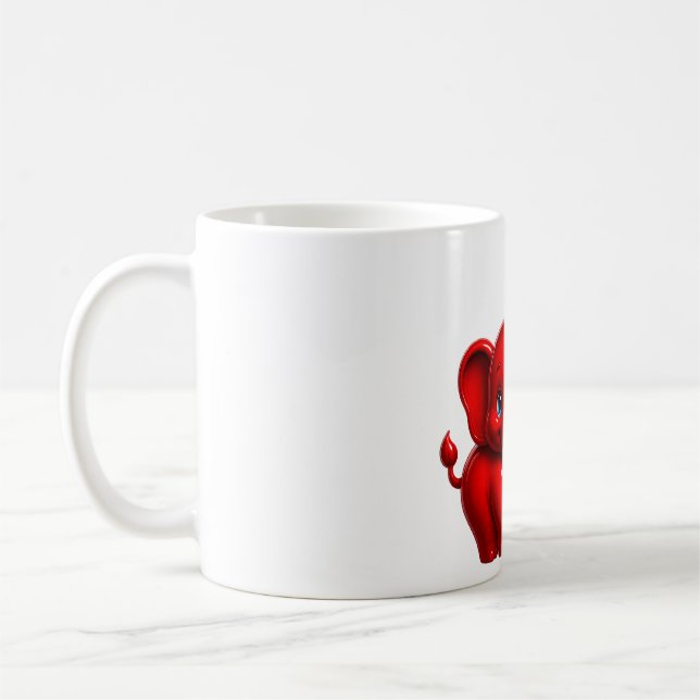 Caneca De Café Elefante de desenho animado fofo  (Esquerda)
