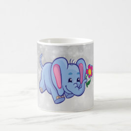 Caneca De Café Elefante de desenho animado fofo