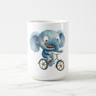 Caneca De Café Elefante de desenho animado, ilustração animal