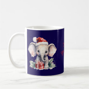 Caneca De Café Elefante de Natal Fofo