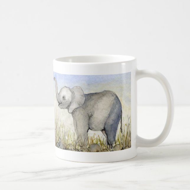 Caneca De Café Elefante do bebê (Direita)