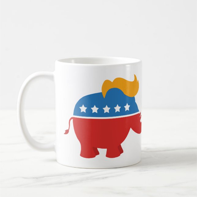 Caneca De Café Elefante do GOP do trunfo (Esquerda)