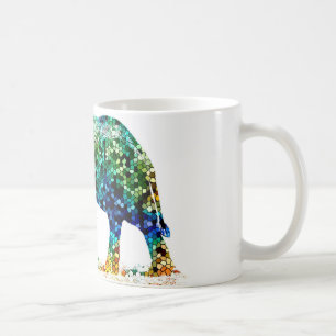 Caneca De Café Elefante do mosaico do design 36