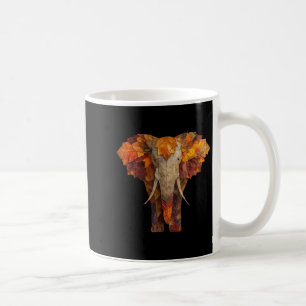 Caneca De Café Elefante do outono deixa cair a arte artística