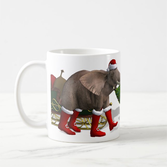 Caneca De Café Elefante Doce do Papai Noel (Esquerda)