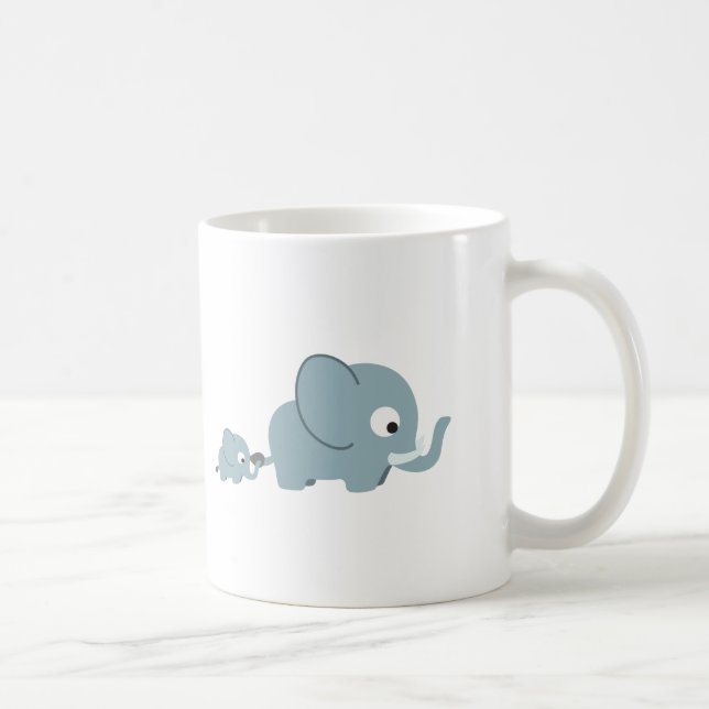Caneca De Café Elefante e bebê (Direita)
