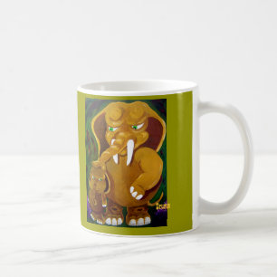 Caneca De Café Elefante e filho