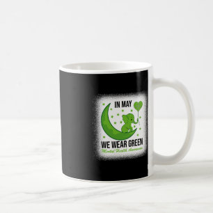 Caneca De Café Elefante Em Maio Vestimos Verde Para Saúde Mental