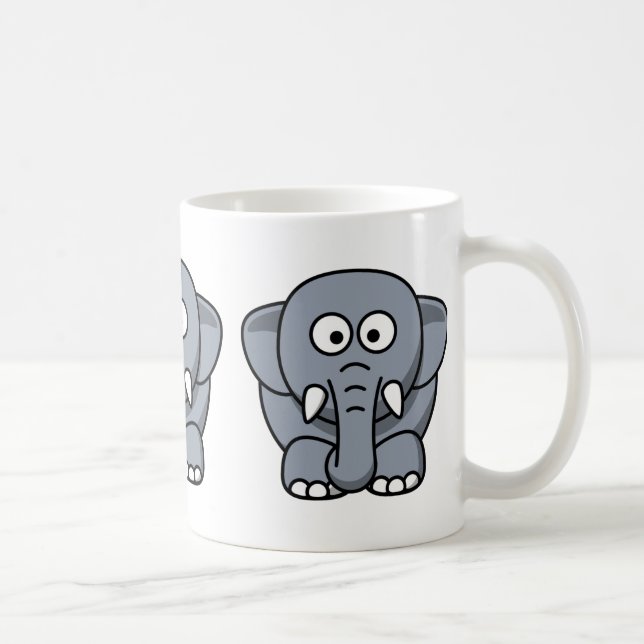 Caneca De Café Elefante Engraçado (Direita)