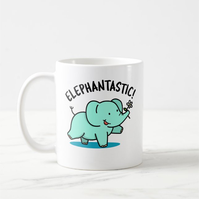 Caneca De Café Elefante Engraçado Elefante Elefante (Esquerda)