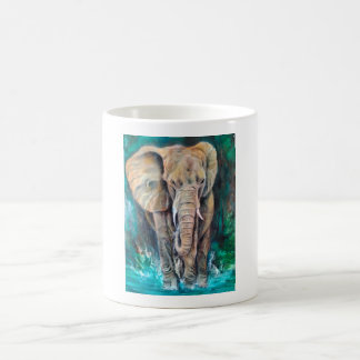 Caneca De Café Elefante Majestuoso en Acuarela