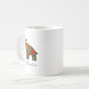 Caneca De Café Elefante, Mata De Cerâmica Floral, Presentes De Am