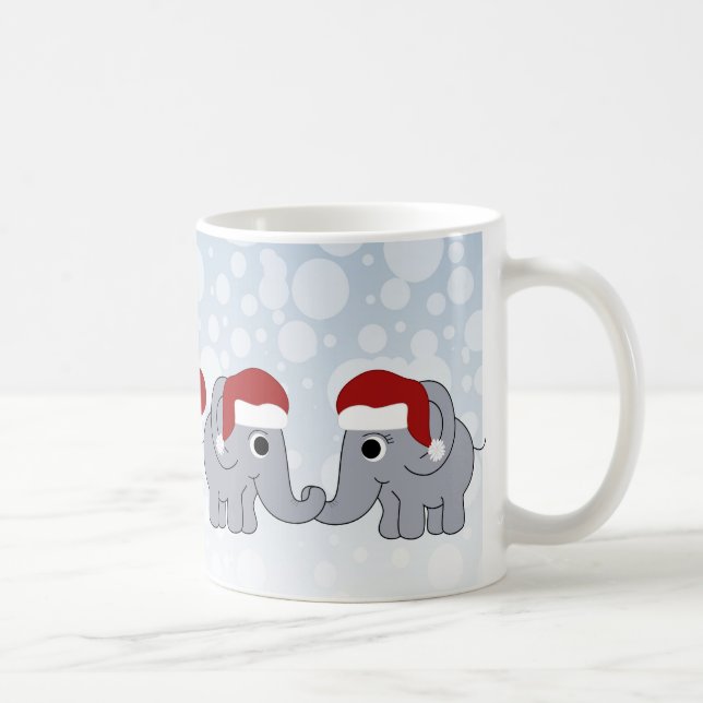 Caneca De Café Elefante Natal (Direita)