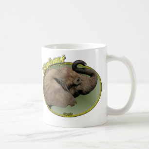 Caneca De Café Elefante no oval