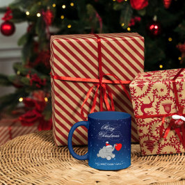 Caneca De Café Elefante para Bebê cinza