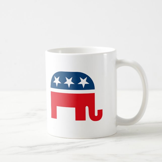 Caneca De Café Elefante Republicano (Direita)